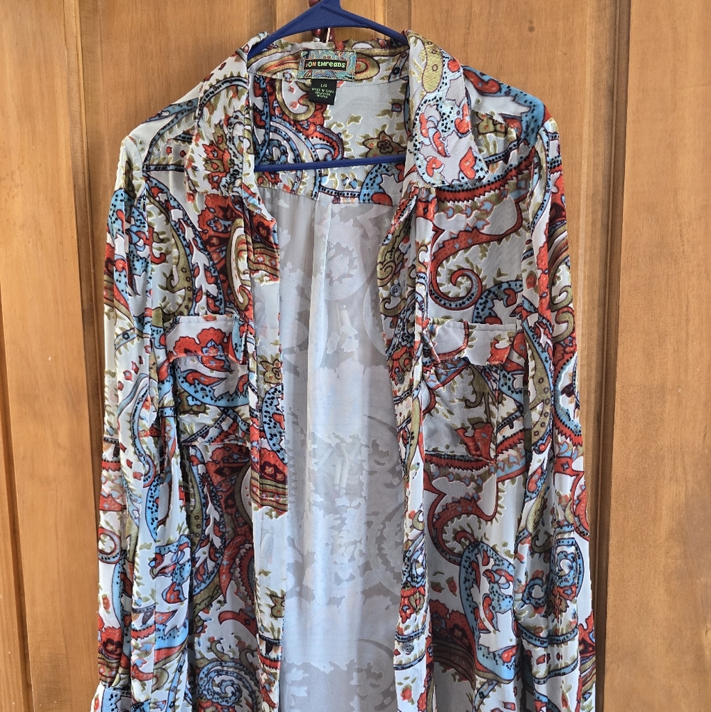 2 OH Threads Pasley Burnout Blouse